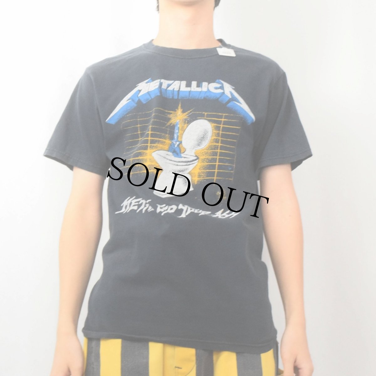 画像3: METALLICA "METAL UP YOUR ASS" ロックバンドTシャツ NAVY S (3)