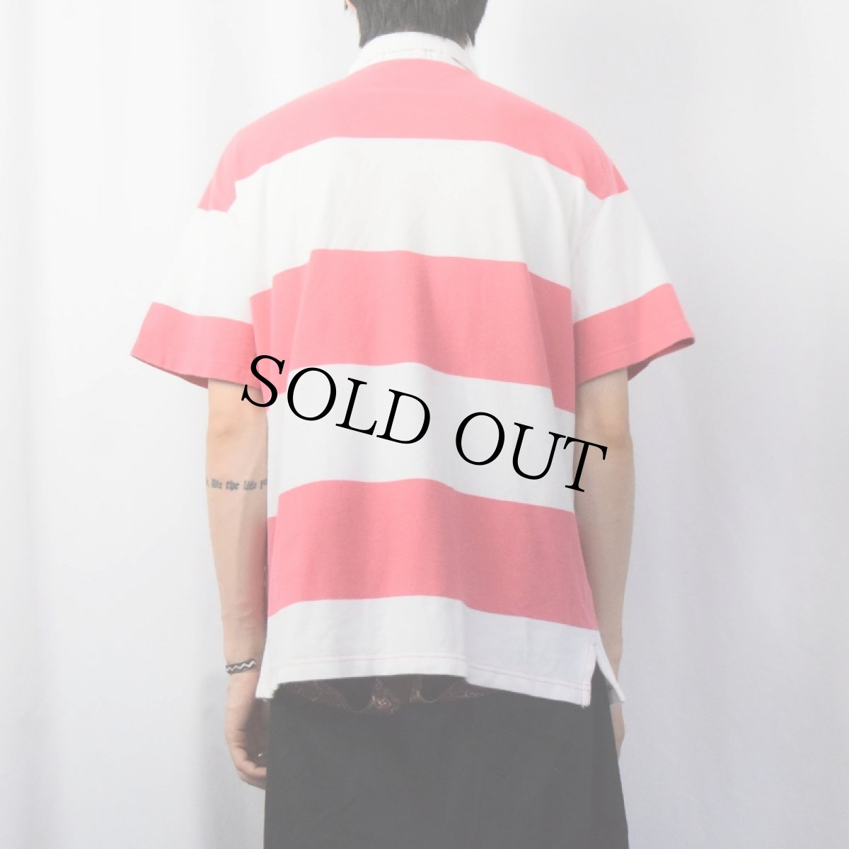 画像3: POLO Ralph Lauren ボーダー柄 ラガーシャツ XL (3)