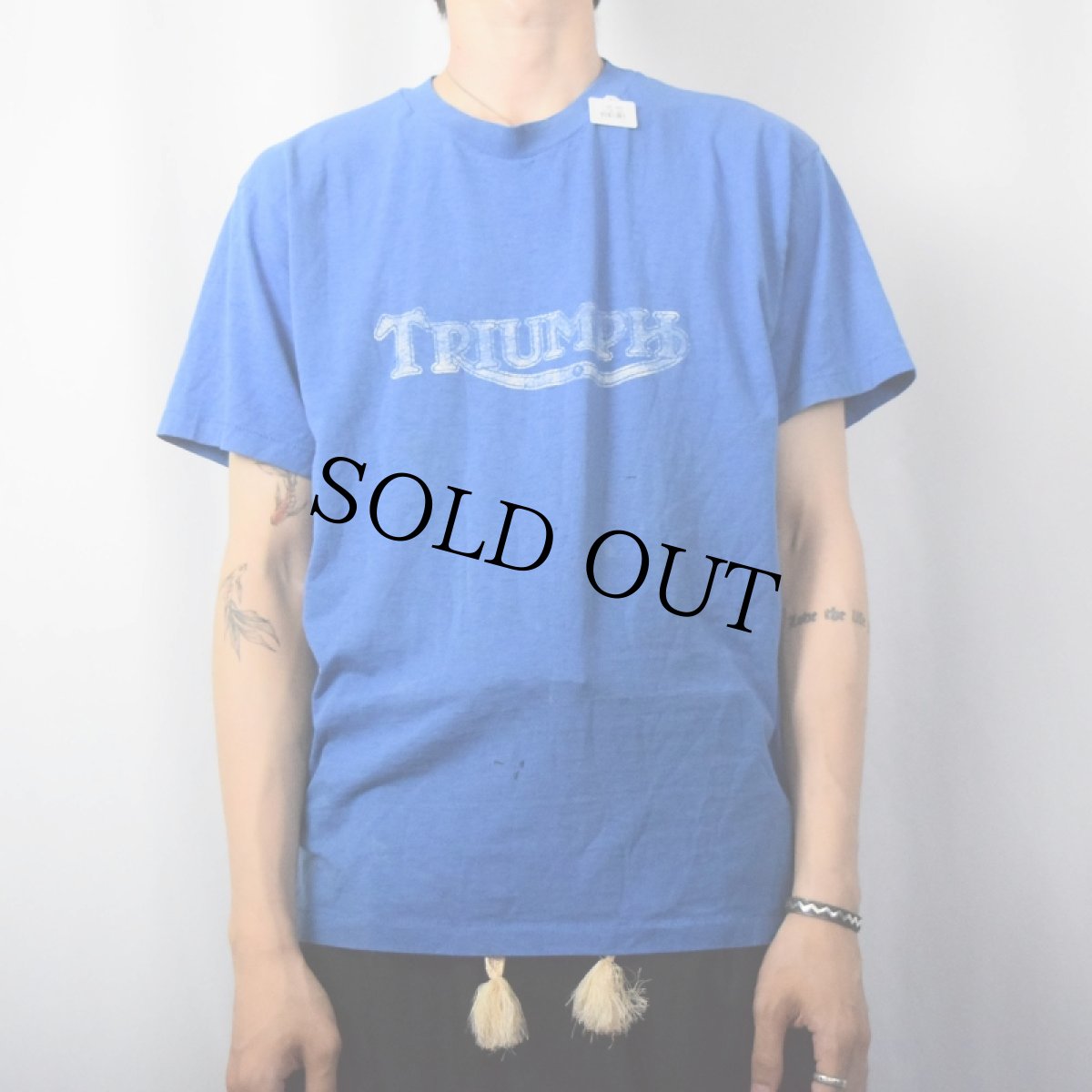 画像2: 80's "TRIUMPH" モーターサイクル ロゴプリントTシャツ (2)
