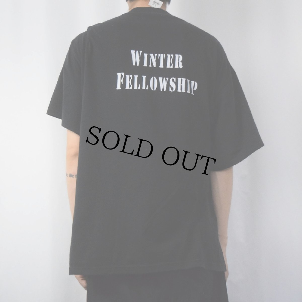 画像4: 90's USA製 "WINTER FELLOWSHIP" バーコードプリントTシャツ XXL (4)