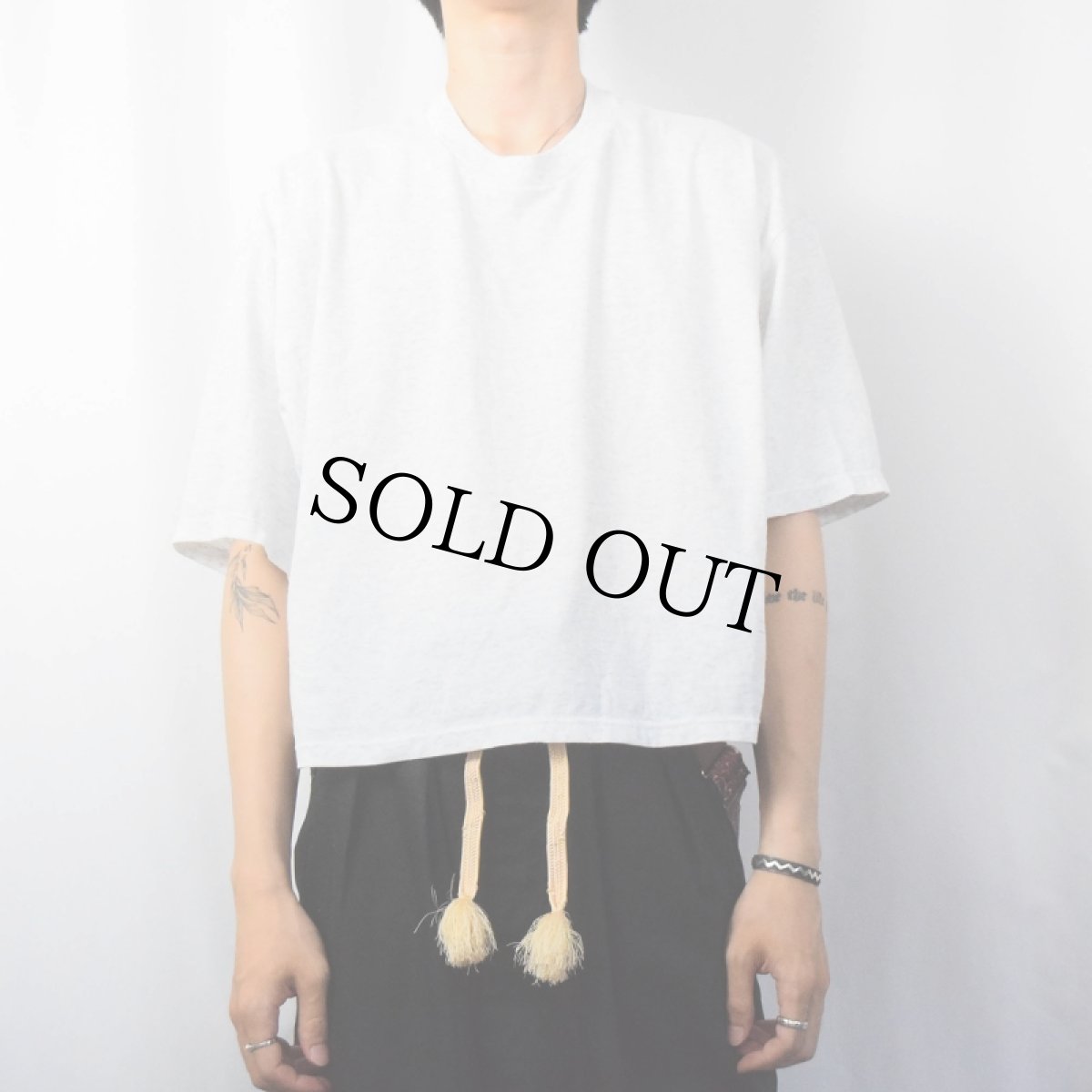 画像2: 90's SOFFE USA製 ワイドショートレングス 無地Tシャツ XXL (2)