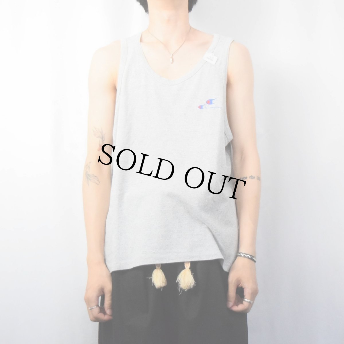 画像2: 〜90's Champion ロゴプリント タンクトップ (2)