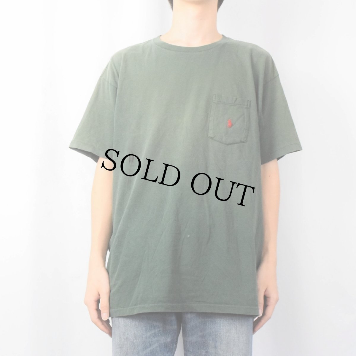 画像2: 【SALE】 90's POLO Ralph Lauren USA製 ロゴ刺繍 ポケットTシャツ L (2)