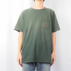 画像2: 90's POLO Ralph Lauren USA製 ロゴ刺繍 ポケットTシャツ L (2)