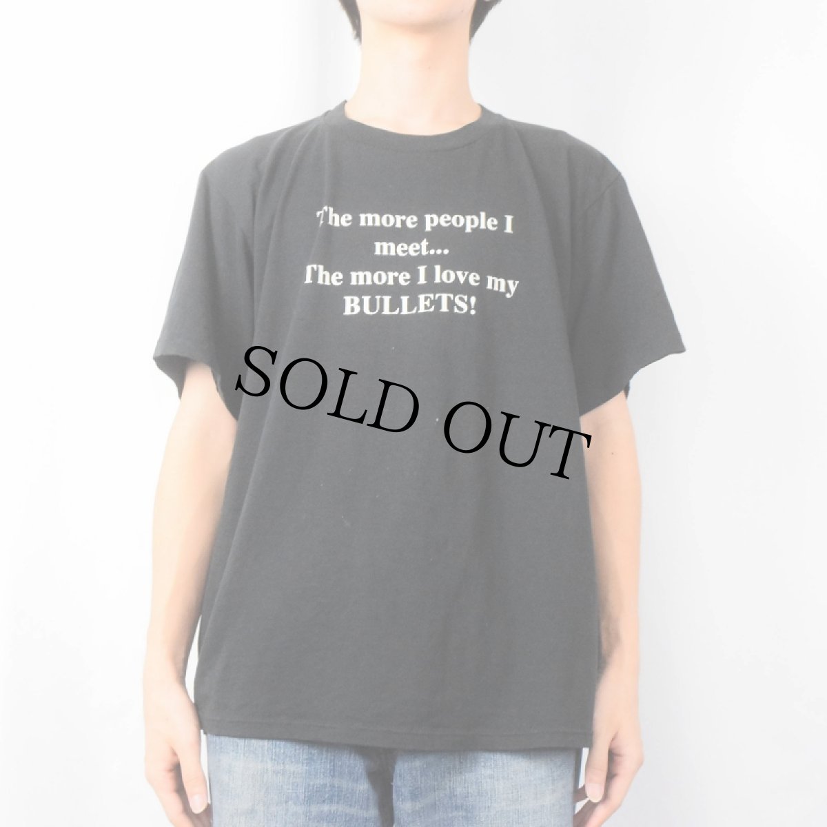 画像2: 80's USA製 "The more people I meet... The more I love my BULLETS!" メッセージプリントTシャツ XL (2)