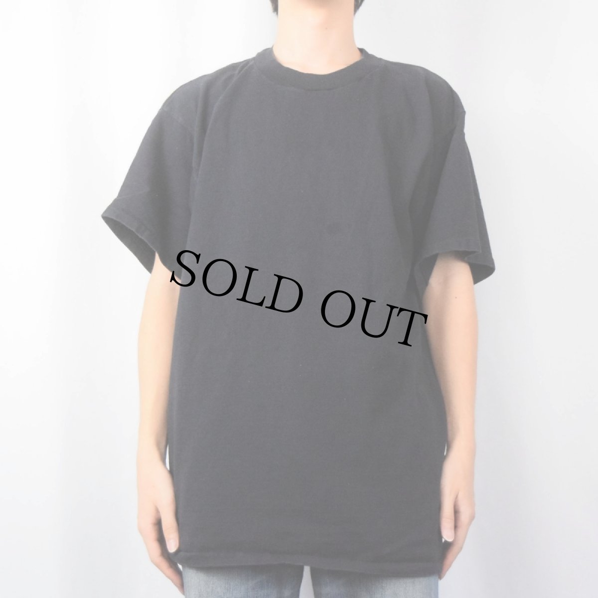 画像2: 90's TULTEX 無地Tシャツ BLACK XL (2)