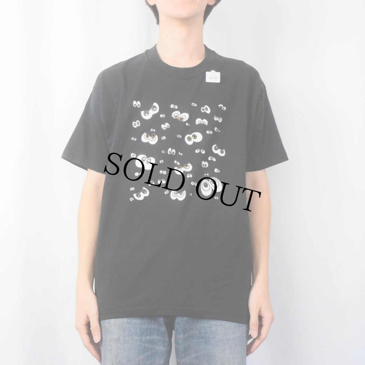 画像2: ギミック イラストプリントTシャツ BLACK L (2)