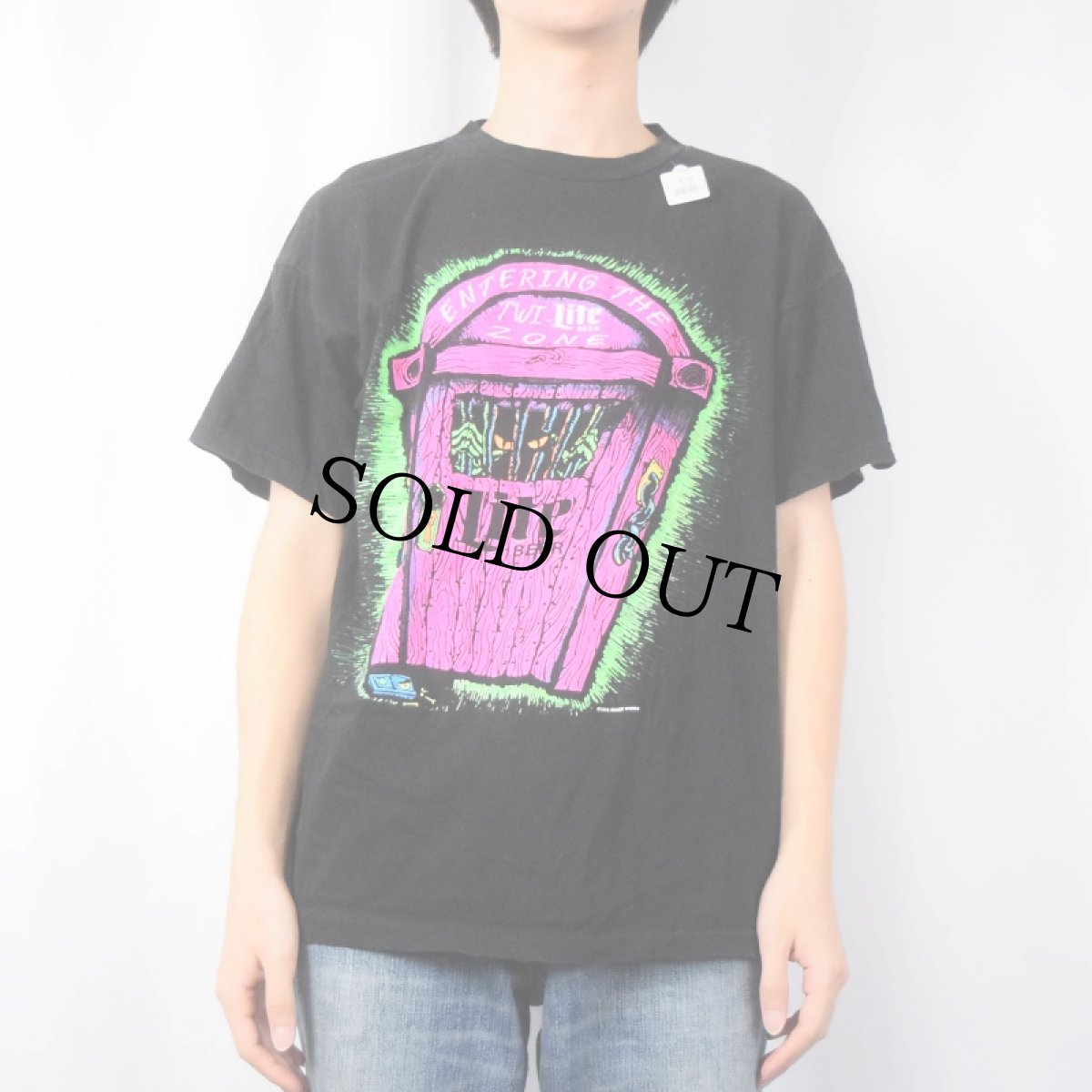 画像2: 90's Lite BEER ビールメーカー イラストプリントTシャツ L (2)