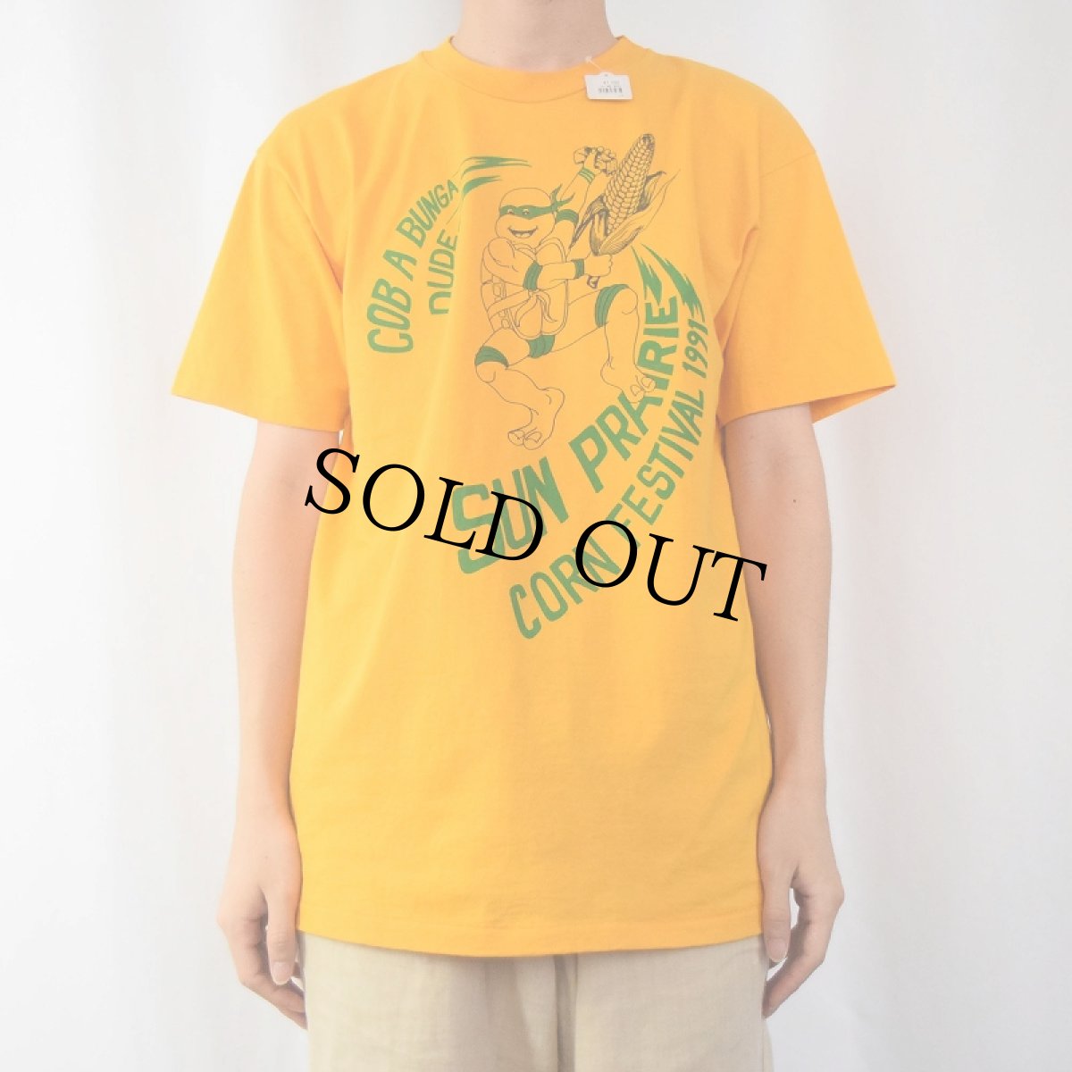 画像3: 90's Teenage Mutant Ninja Turtles USA製 "SUN PRAIRIE CORN FESTIVAL 1991" フェスティバルTシャツ L (3)
