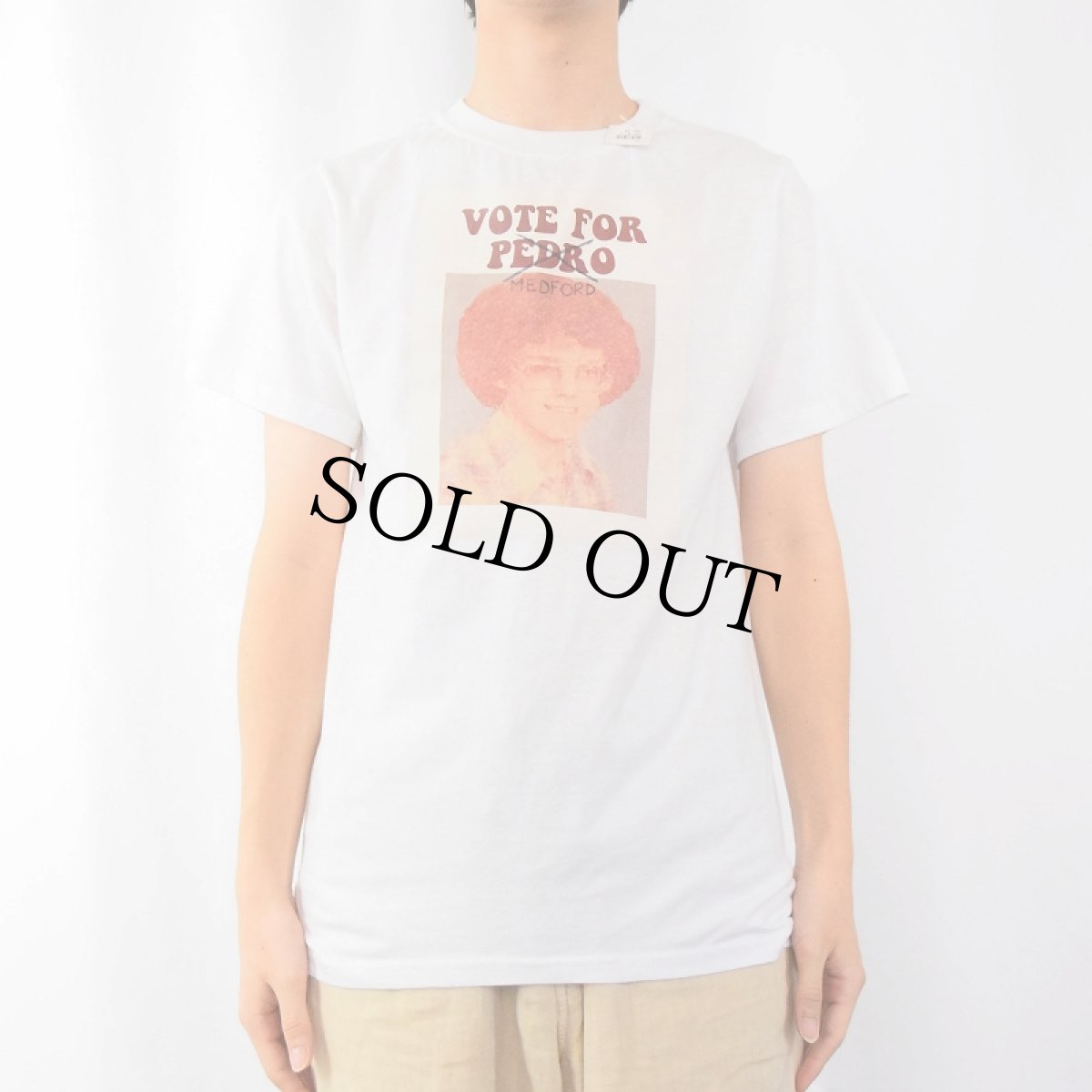 画像2: "VOTE FOR PEDRO" コメディ映画パロディプリントTシャツ M (2)