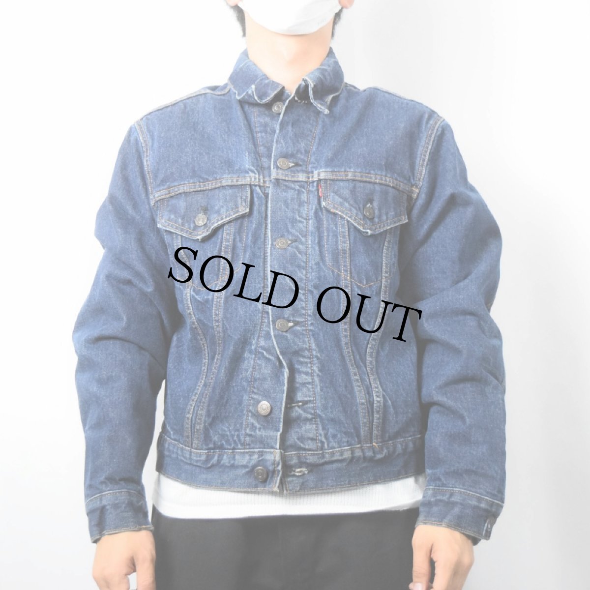 画像2: 60's LEVI'S 70505 BIGE USA製 ブランケットライナー デニムジャケット SIZE44 (2)