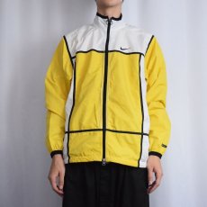 画像2: 90〜2000's NIKE "CLIMA FIT" ロゴ刺繍 切り替えデザイン ポリエステルジャケット M (2)