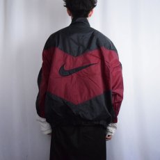 画像3: 90〜2000's NIKE ロゴ刺繍 切り替えデザイン ナイロンジャケット XXL (3)