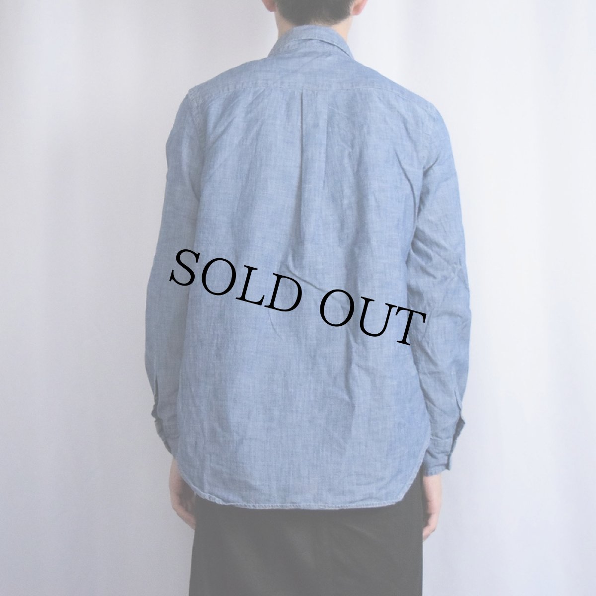 画像3: Ralph Lauren ロゴ刺繍 ボタンダウン シャンブレーシャツ XL (3)