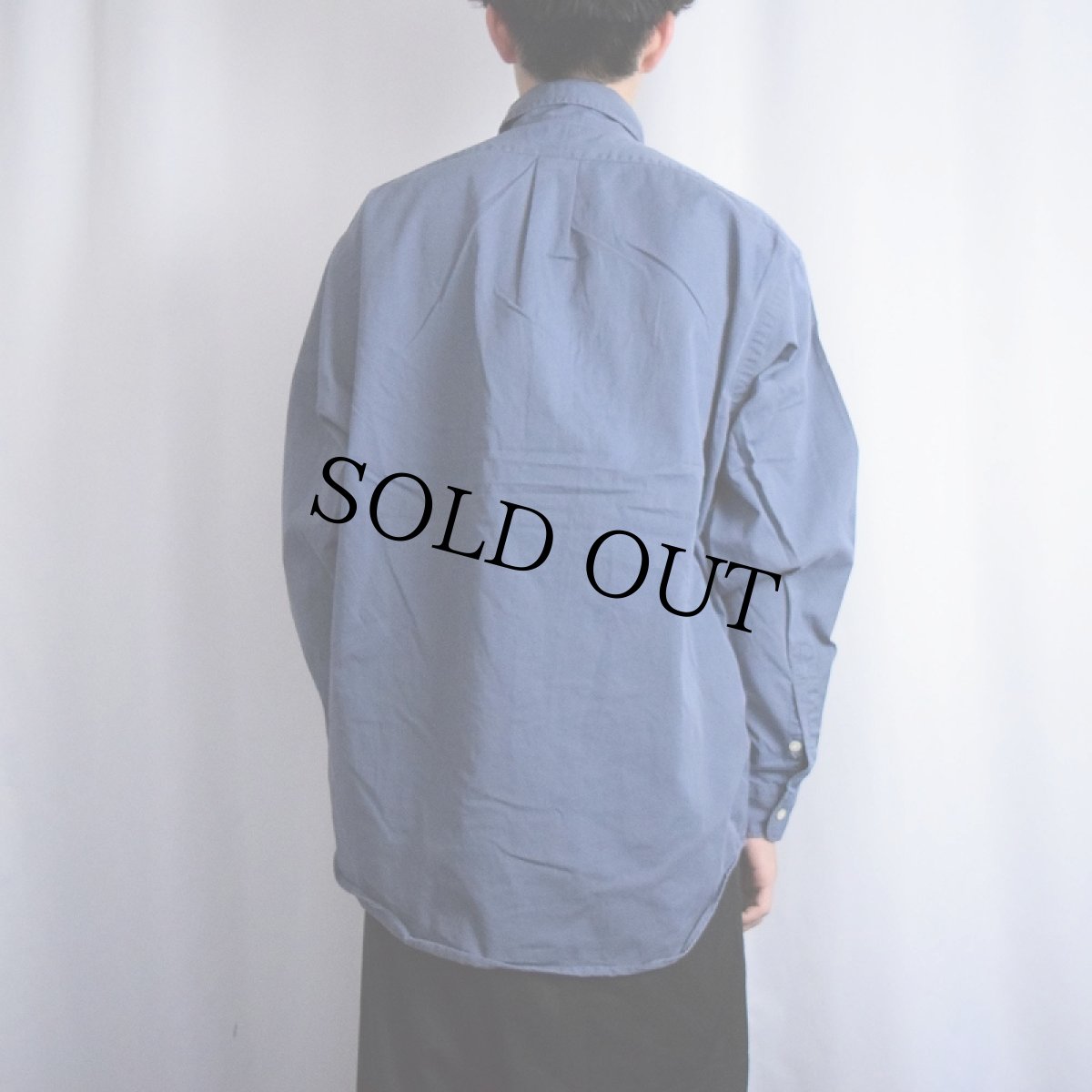 画像3: Ralph Lauren "BLAKE" ロゴ刺繍 コットンボタンダウンシャツ M (3)