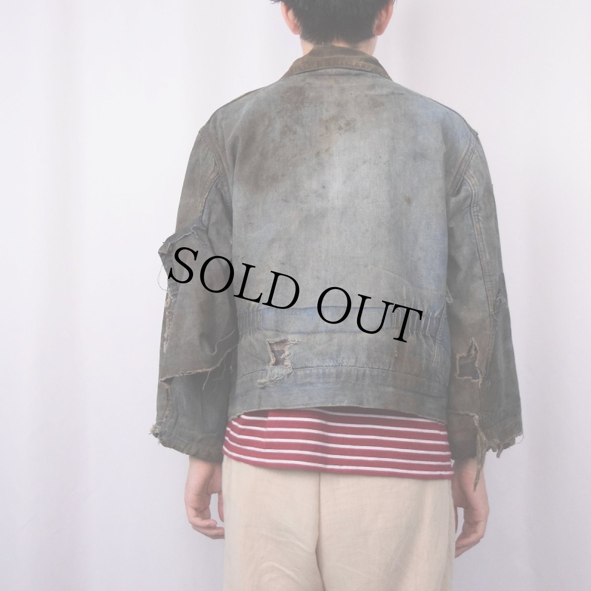 画像3: 60〜70's ブランケットライナー デニムジャケット SIZE40 (3)