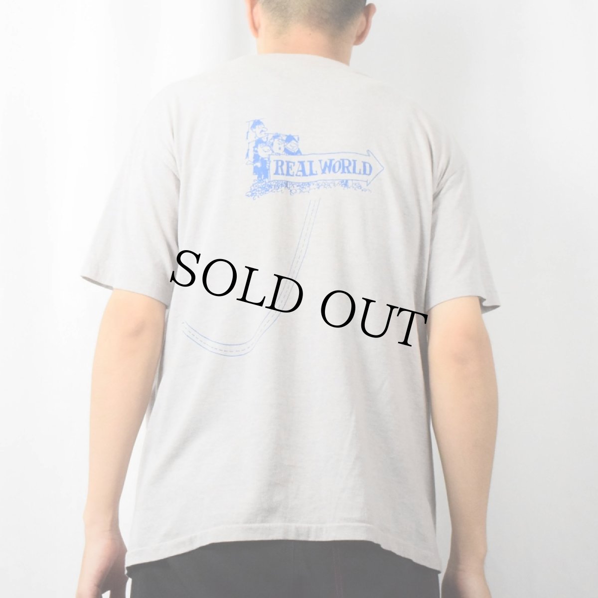 画像4: 80's USA製 "REAL WORLD" イラストプリントTシャツ XL (4)