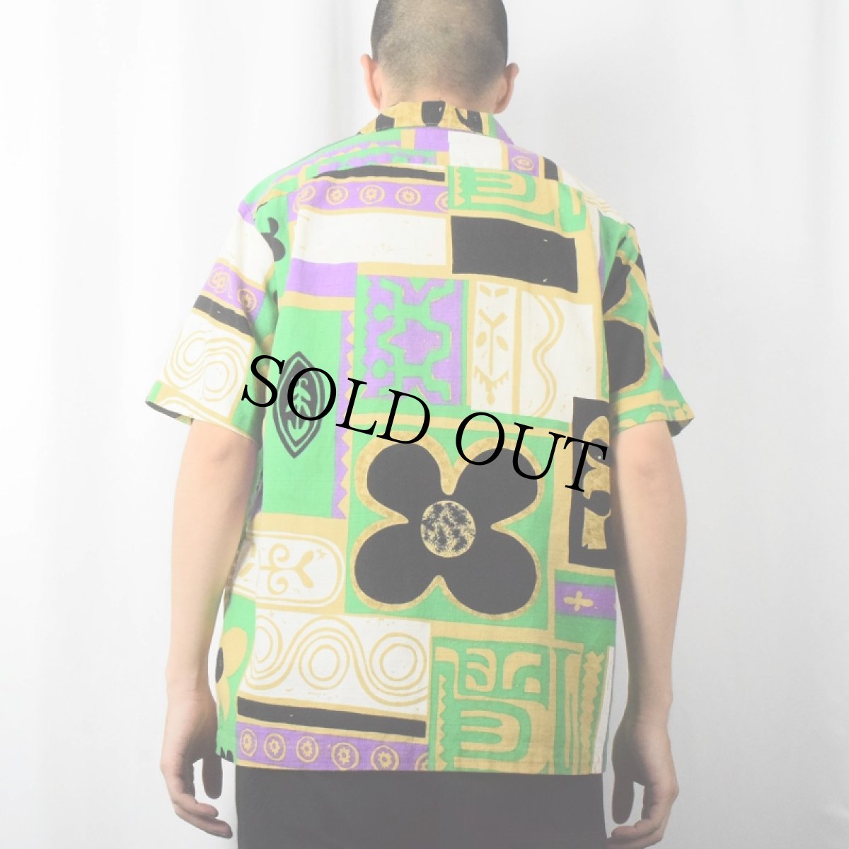 画像3: 70's MALIHINI 総柄 コットンアロハシャツ (3)