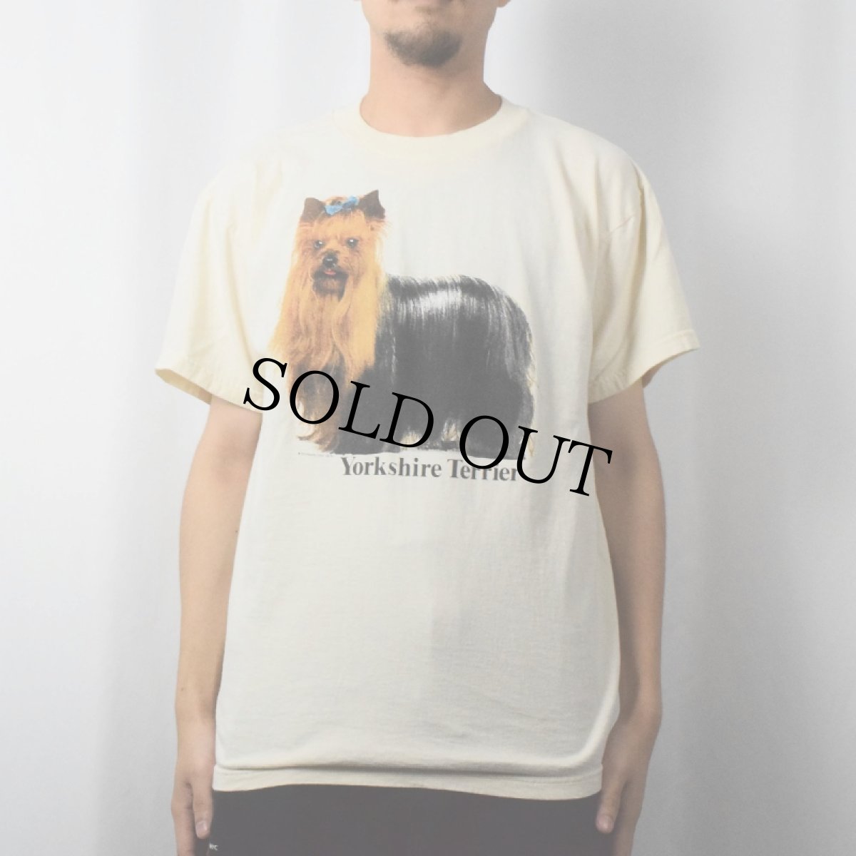 画像2: 90's USA製 "Yorkshire Terrier" 犬プリントTシャツ L (2)