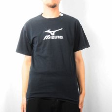 画像3: MIZUNO ロゴプリントTシャツ BLACK M (3)