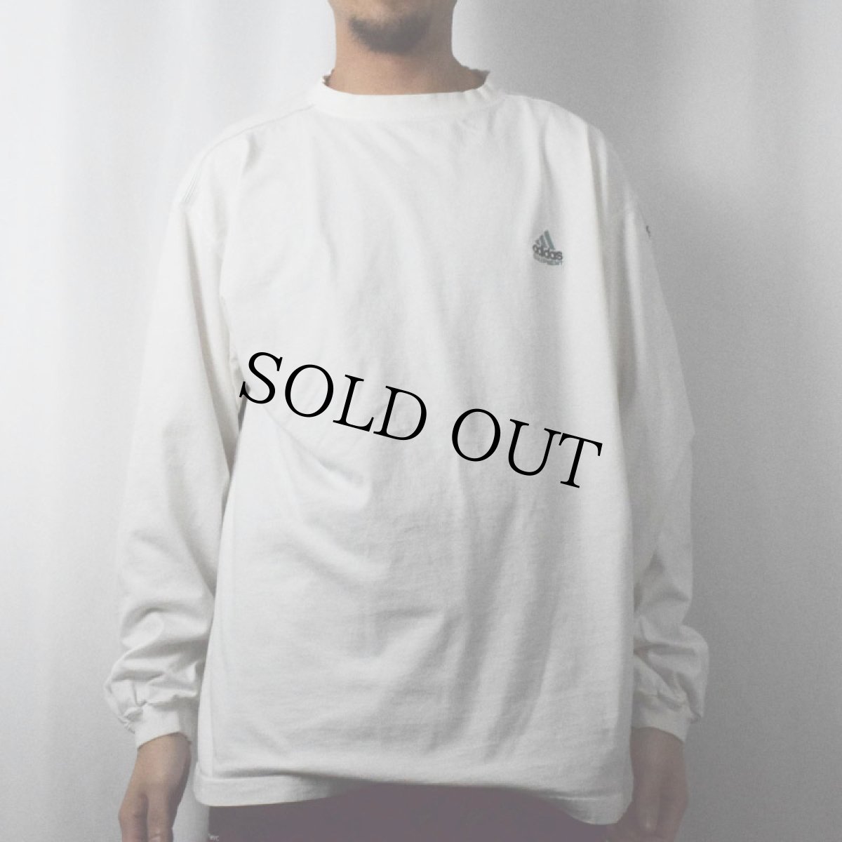 画像2: 90's adidas EQUIPMENT ロゴ刺繍ロンT L (2)