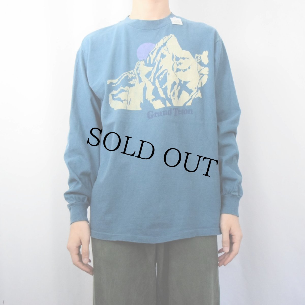 画像2: 80〜90's USA製 "Grand Teton" 山プリントロンT L (2)