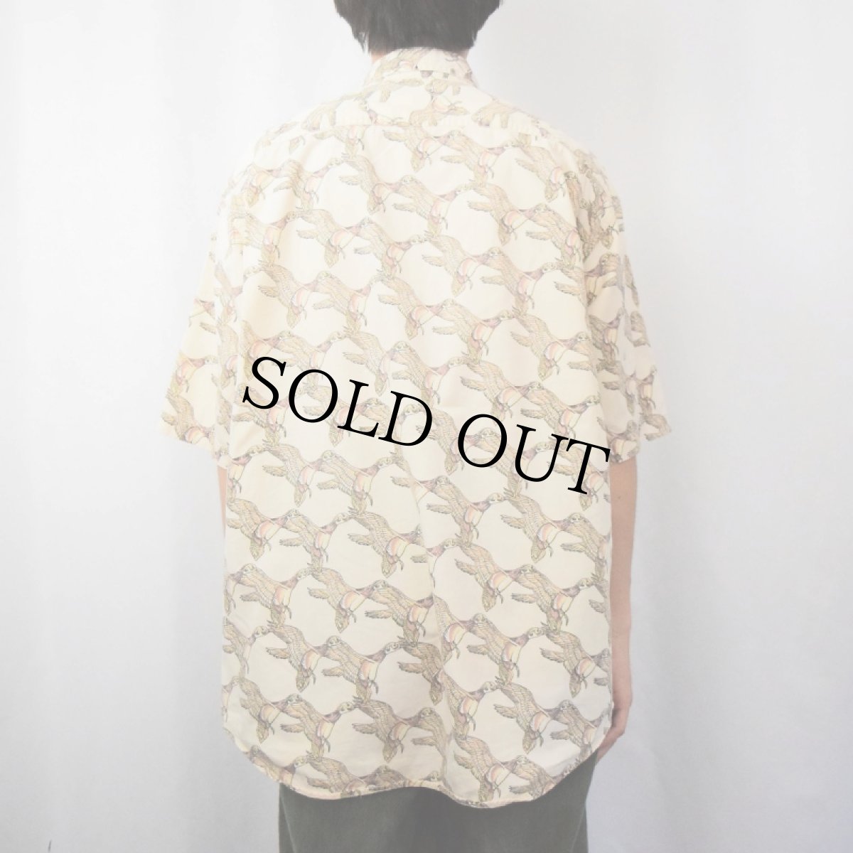 画像3: Ducks Unlimited カモ柄 コットンボタンダウンシャツ L (3)