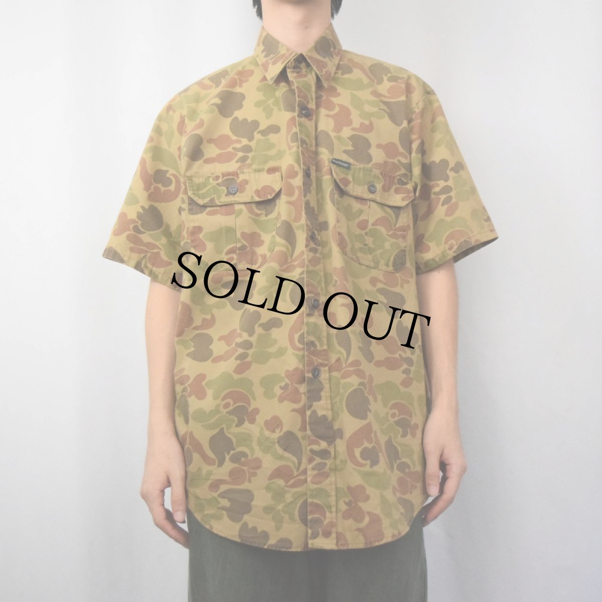 画像2: 90's WOLVERINE USA製 ダックハンターカモ柄 コットンシャツ (2)