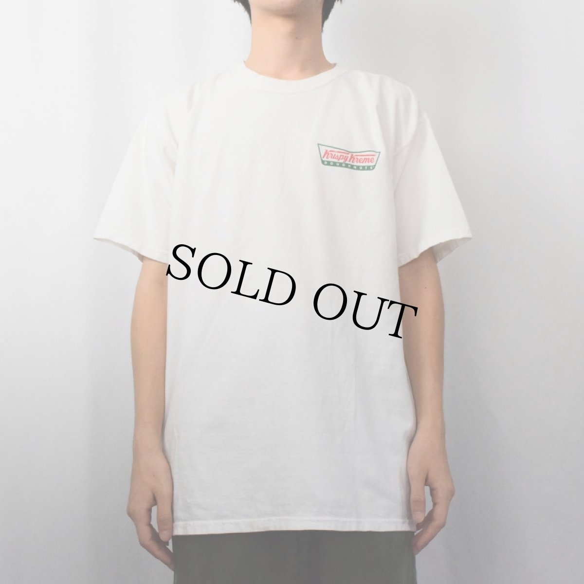 画像3: Krispy Kreme Doughnuts ドーナツショップ ロゴプリントTシャツ L (3)