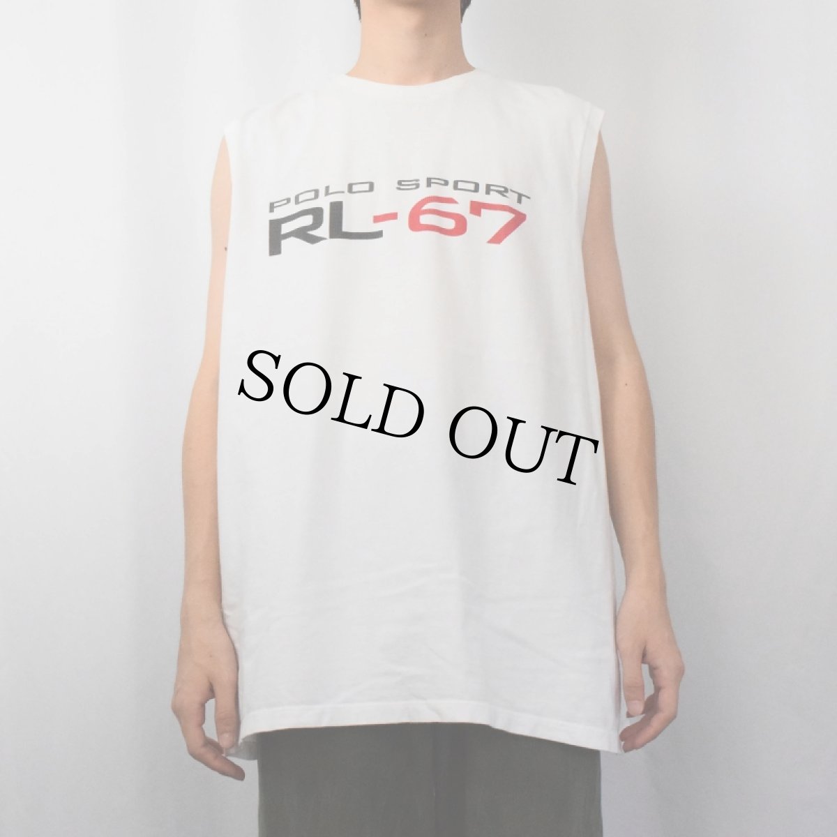 画像2: 90's POLO SPORT Ralph Lauren "RL-67" プリントタンクトップ XL (2)