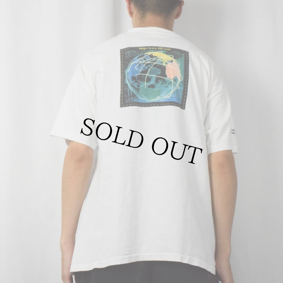 画像4: 90's hp USA製 コンピューター企業 ネットワークプリントTシャツ XL (4)