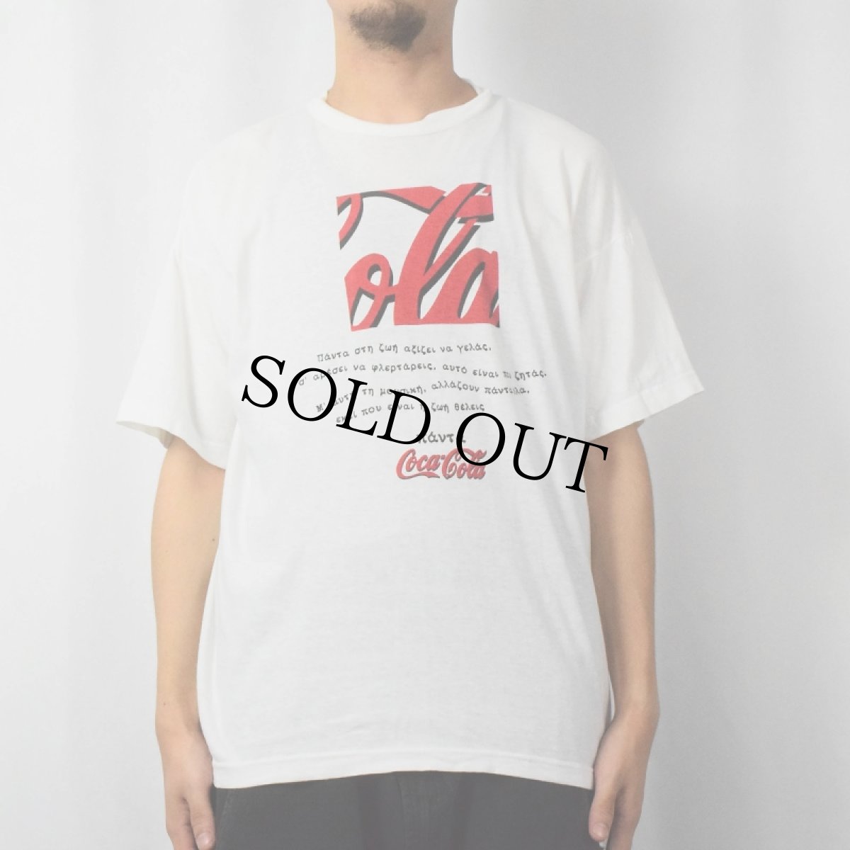 画像2: Coca-Cola 飲料メーカー ロゴプリントTシャツ XXL (2)