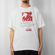 画像2: Coca-Cola 飲料メーカー ロゴプリントTシャツ XXL (2)