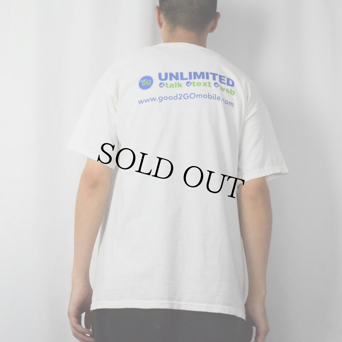 画像4: good2GO mobile "Wireless bill driving you crazy?" 通信会社 プリントTシャツ L (4)