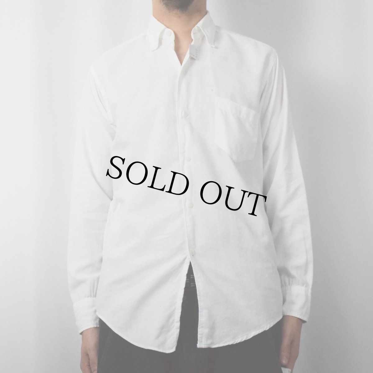 画像2: 50〜60's Woodbury コットンボタンダウンシャツ (2)