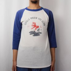 画像2: 70's RUSSELL ATHLETIC USA製 "DIABLO WATER SKI CLUB" プリントラグランTシャツ L (2)