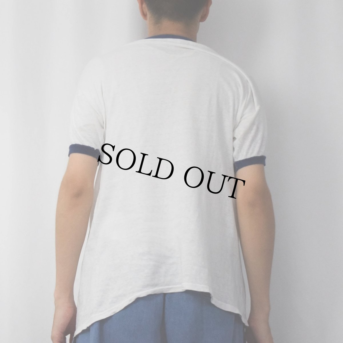 画像3: 70's "BOURBON STREET" プリントリンガーTシャツ XL (3)