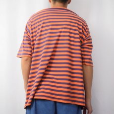画像3: 90's POLO Ralph Lauren ボーダー柄 ロゴ刺繍Tシャツ XXL (3)