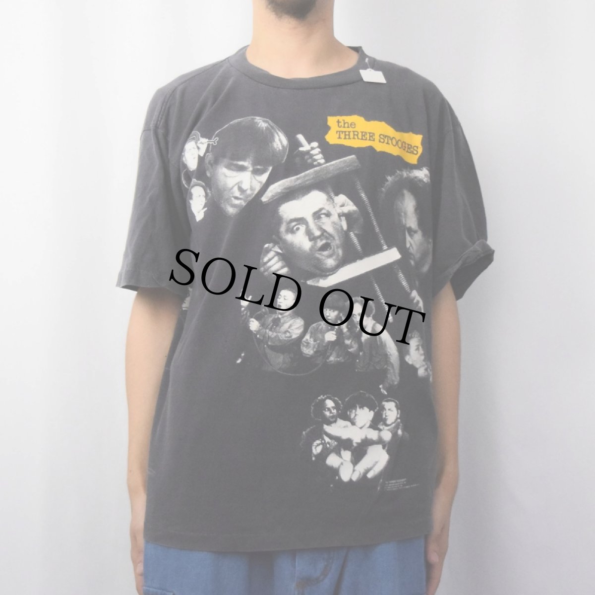 画像3: 90's The Three Stooges USA製 コメディアン 巻きプリントTシャツ XL (3)
