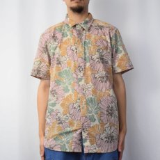 画像2: 【SALE】 21AW Patagonia 花柄 コットン×ポリエステルシャツ L (2)