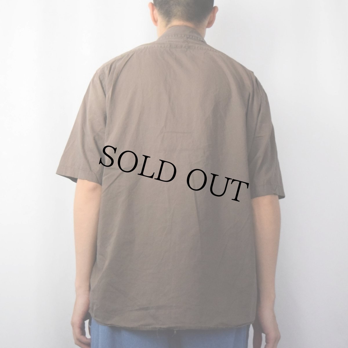 画像3: BANANA REPUBLIC プリーツデザイン コットンシャツ L (3)