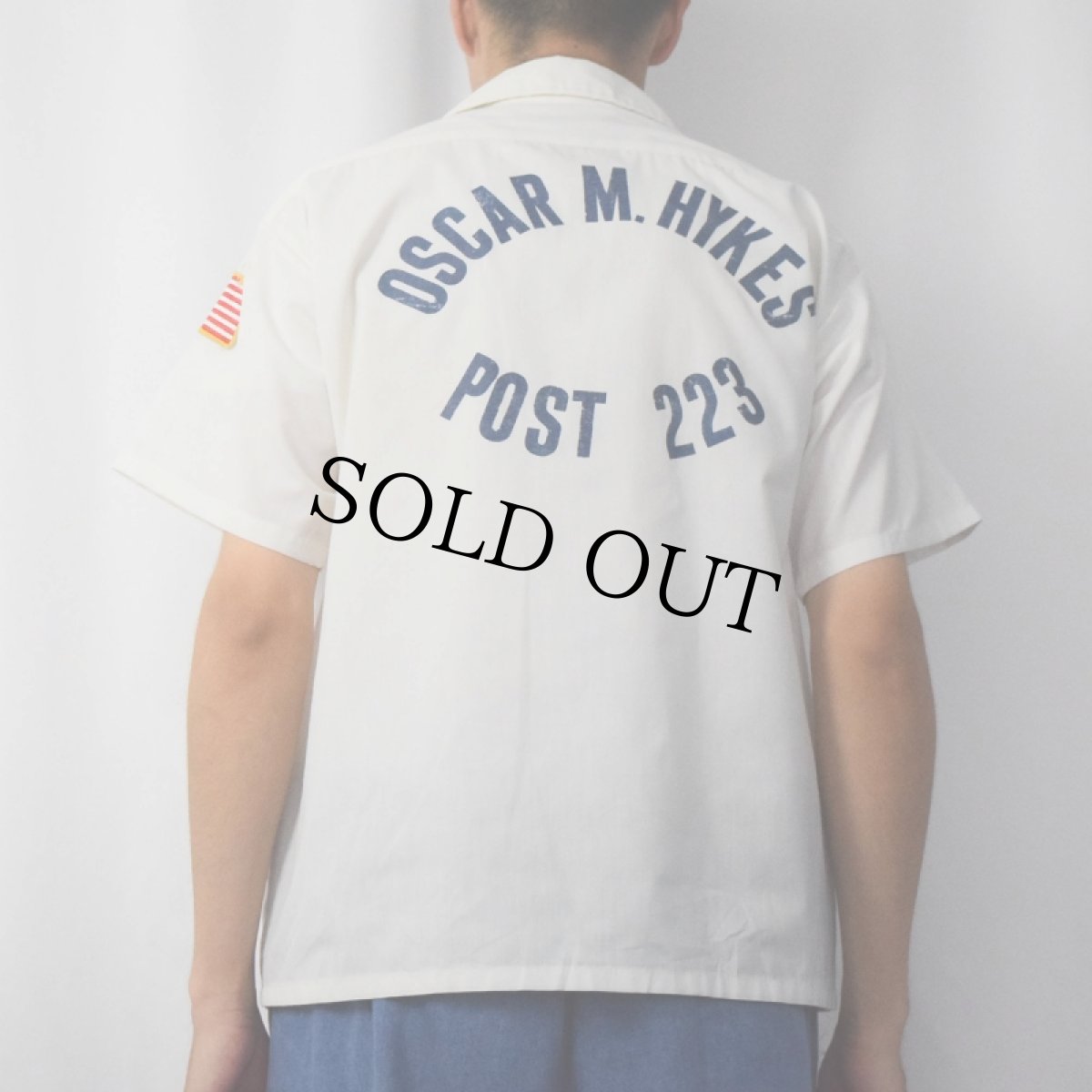 画像4: 70's Elin "OSCAR M. HYKES POST 223" レーシングシャツ SIZE15 1/2 (4)