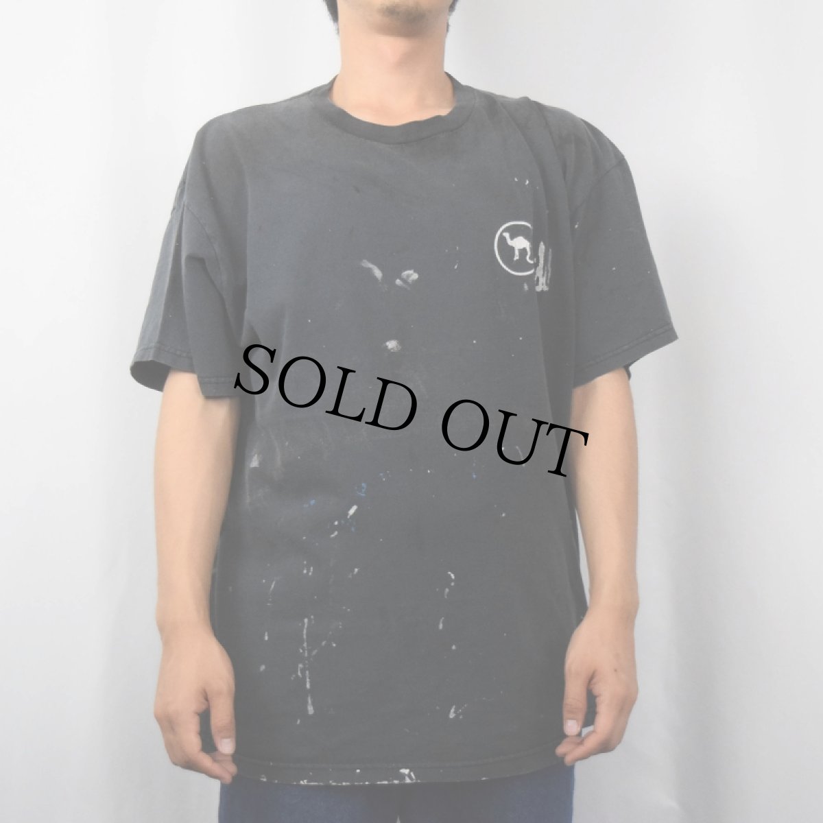 画像3: 90〜2000's USA製 "where it's @" ペンキペイント ラクダプリントTシャツ XL (3)