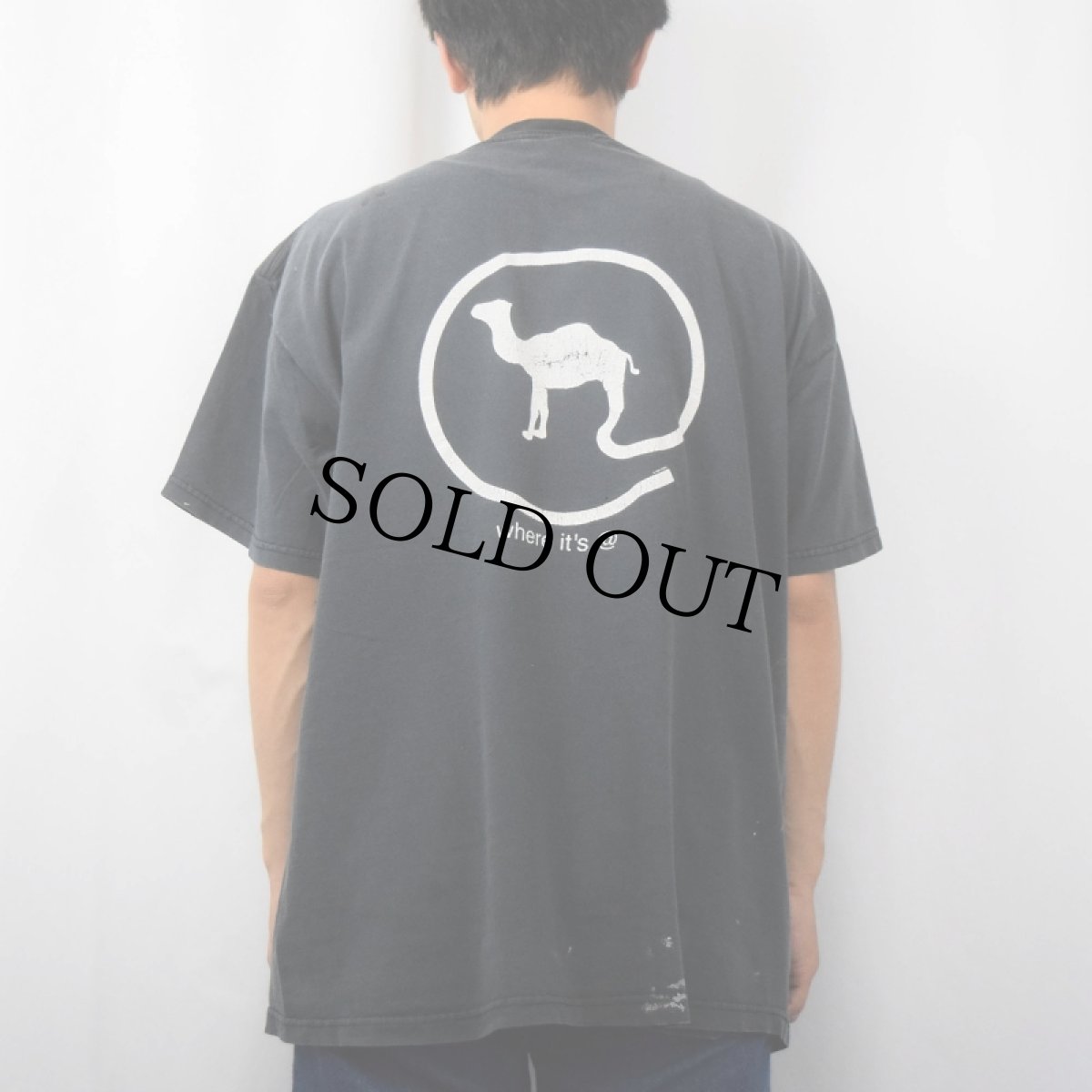 画像4: 90〜2000's USA製 "where it's @" ペンキペイント ラクダプリントTシャツ XL (4)