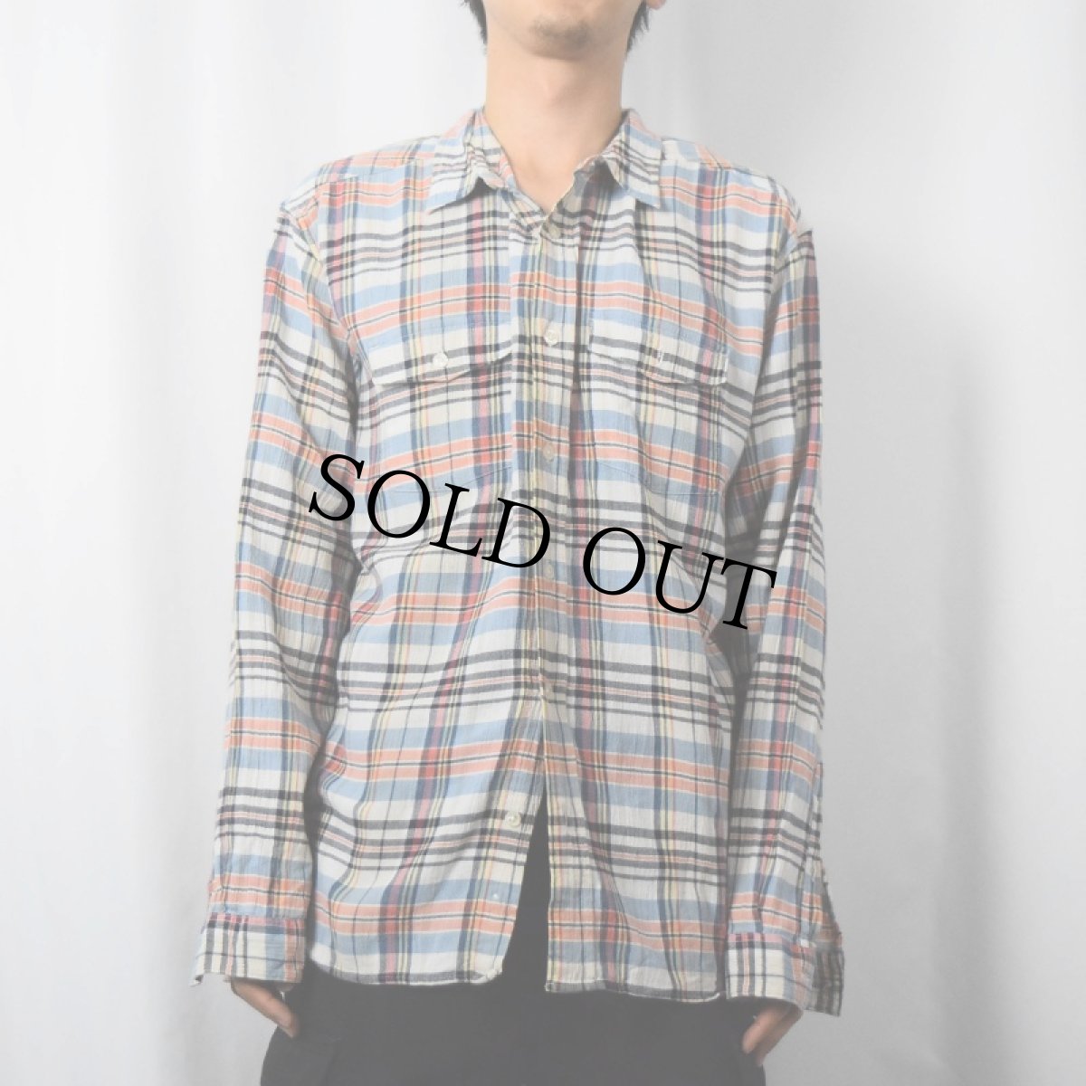 画像2: 2000's Patagonia "ORGANIC COTTON" チェック柄 コットンシャツ L (2)