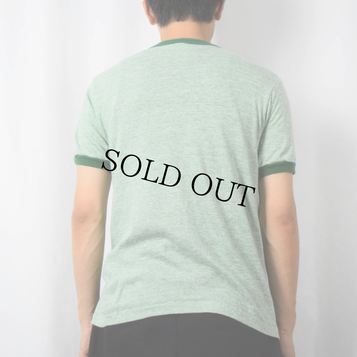 画像3: 80's USA製 "AIRBORNE" プリントリンガーTシャツ L (3)