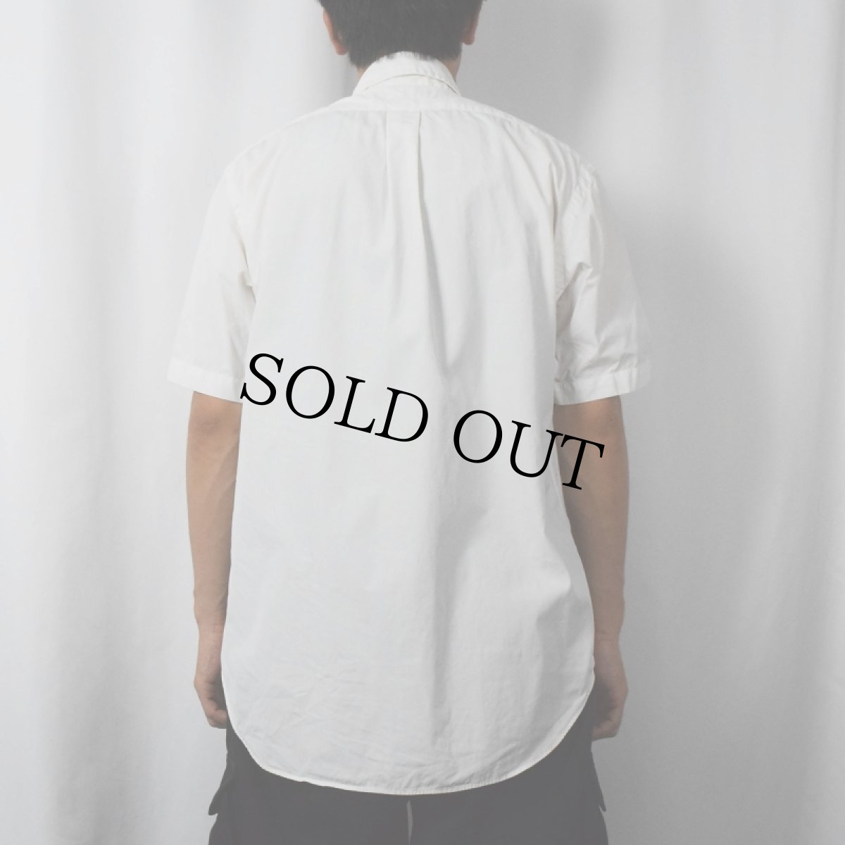 画像3: Ralph Lauren "CLASSIC FIT" ロゴ刺繍 コットンボタンダウンシャツ M (3)