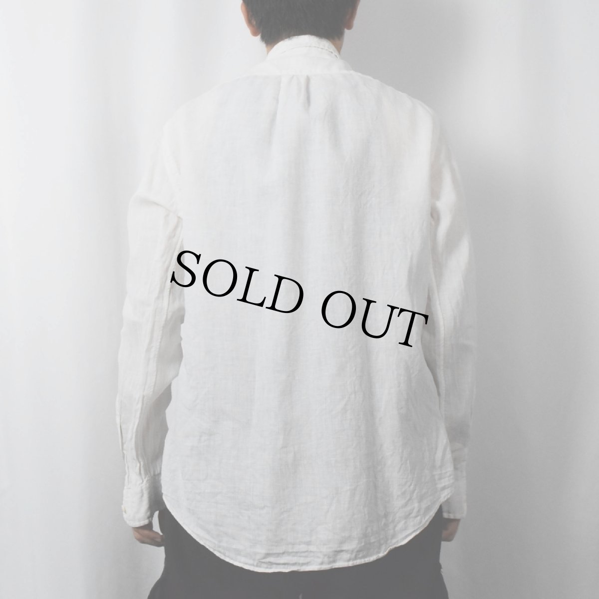 画像3: Ralph Lauren "CUSTOM FIT" ロゴ刺繍 リネンボタンダウンシャツ M (3)