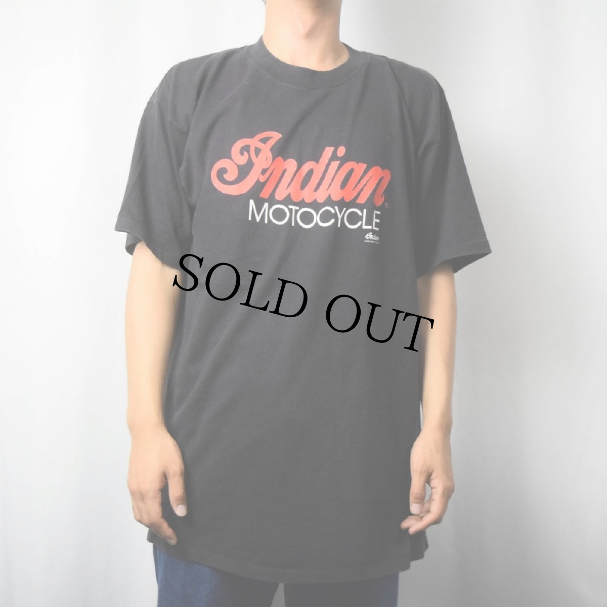 画像2: 90's Indian Motorcycle USA製 バイクショップ ロゴプリントTシャツ ONESIZE (2)