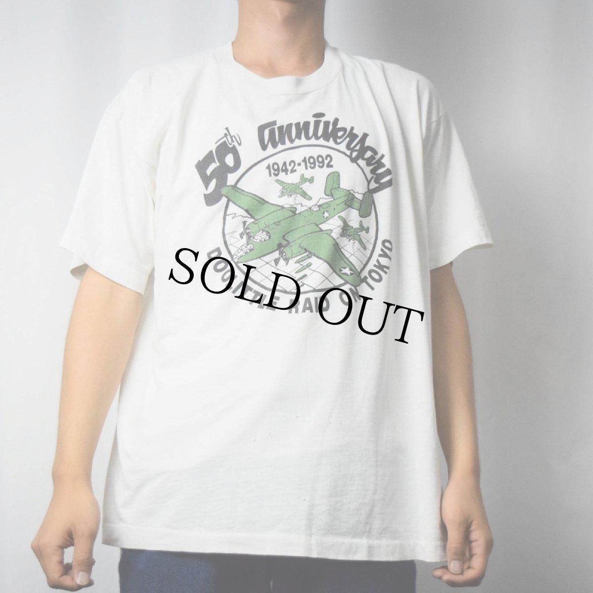 画像2: 90's DOOLITTLE RAID ON TOKYO "50th anniversary" ドーリットル空襲 プリントTシャツ XL (2)